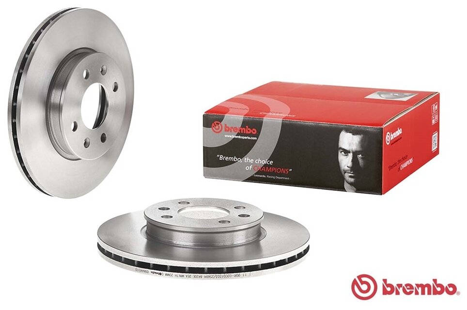 Тормозной диск передний brembo 09.A445.10 для Kia Rio Hyundai Accent Hyundai i20