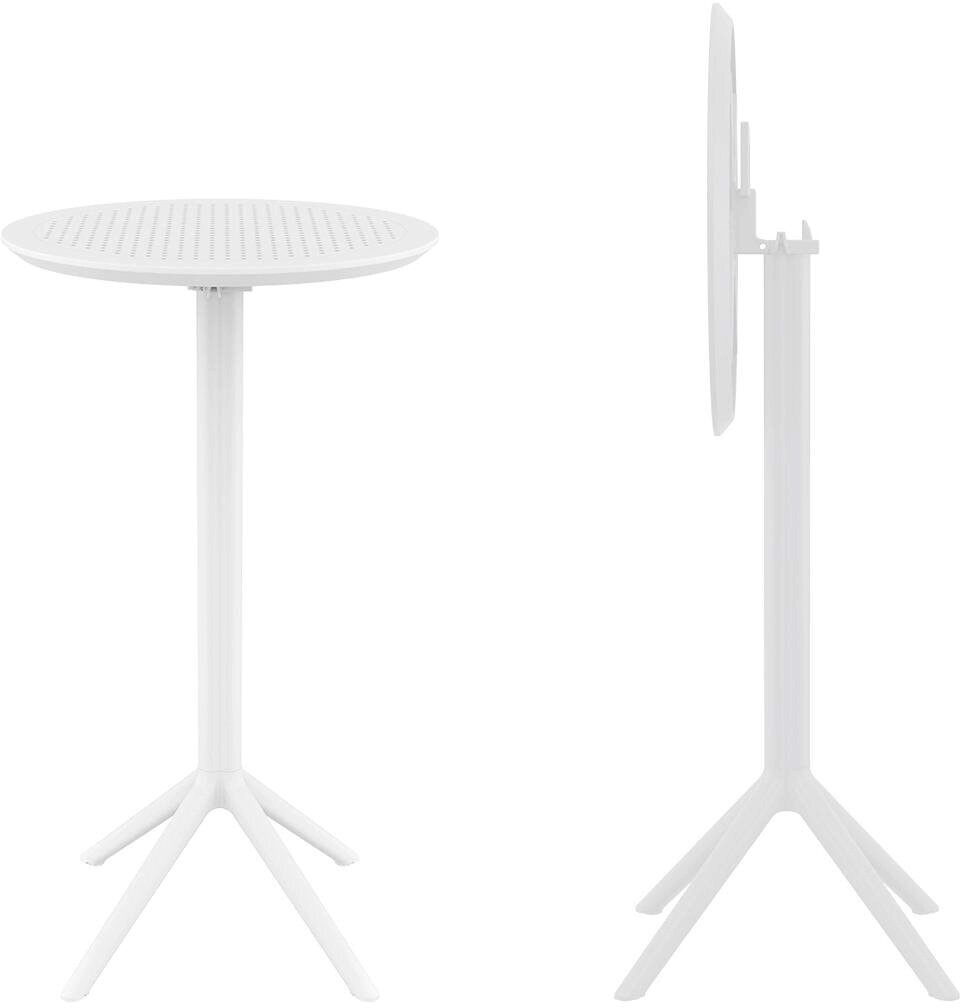 Барный стол Sky Folding Bar Table 60, Siesta Contract, складной, белый - фотография № 1