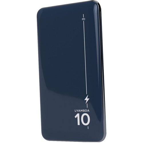 Внешний аккумулятор Lyambda LP303 Power Delivery 10000 мАч Dark Blue внешний аккумулятор power bank 10000 мач бюрократ bpq10f фиолетовый bpq10f18pvl