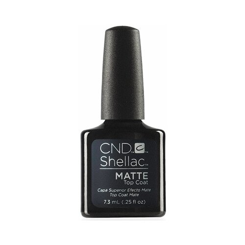 CND Верхнее покрытие Shellac Matte Top Coat, прозрачный, 7.3 мл cnd базовое покрытие shellac base coat 7 3 мл