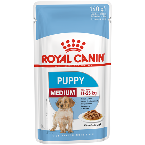 Влажный корм ROYAL CANIN Medium Puppy для щенков средних пород, 10шт.*140г