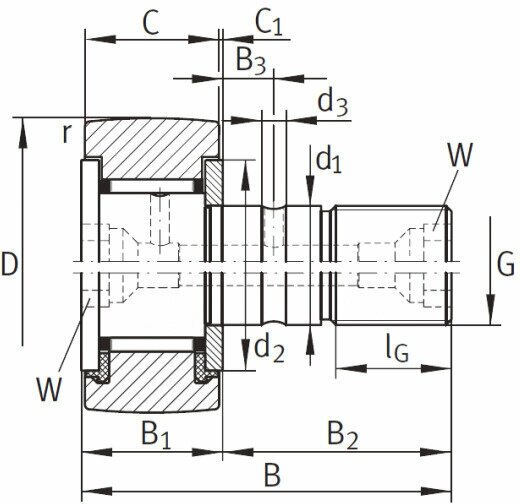 Опорный ролик KR35-PPX TECHNIX — фото 1