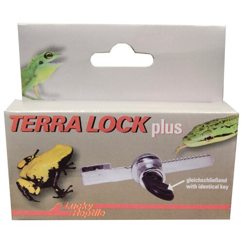 фото Замок для террариумов с раздвижными дверями с ключом lucky reptile "terra lock plus", 2.5-8см