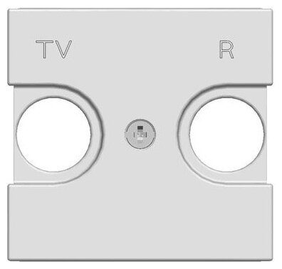 ABB NIE Zenit Бел Накладка для TV-R розетки, 2 мод
