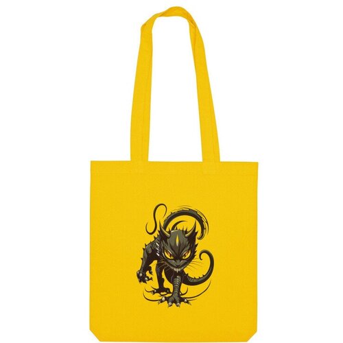 Сумка шоппер Us Basic, желтый сумка кот симбиот желтый
