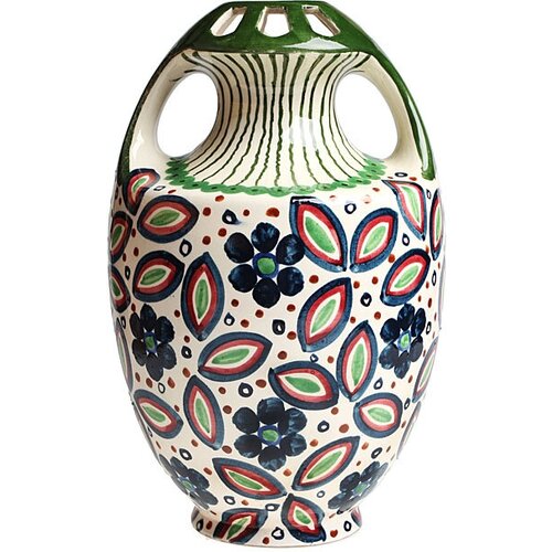 Ваза. Керамика, ручная роспись, глазурь. Австрия, около 1900-го года