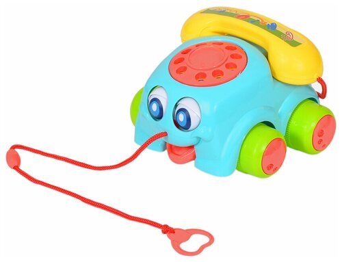 Игрушка Каталка для малышей телефон на веревочке A0393