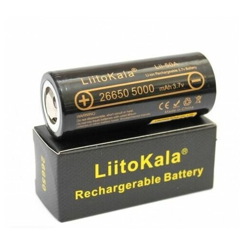 Аккумулятор LiitoKala Lii-50A-JT 26650, без защиты, 5000 мАч