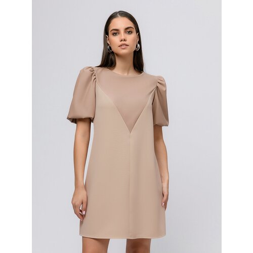 Платье 1001dress, размер XL, бежевый платья и сарафаны котмаркот платье леопардик 260262481