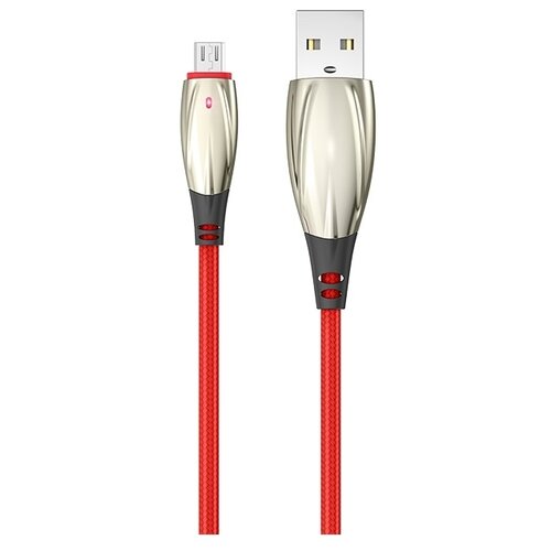 Кабель Hoco U71 Star USB - microUSB, 1.2 м, 1 шт., красный дата кабель usb micro usb 2а нейлоновая оплетка 50см провод usb micro usb разъем зарядный кабель черный