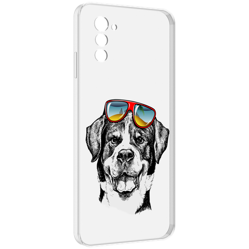 Чехол MyPads счастливая собака для UleFone Note 12 / Note 12P задняя-панель-накладка-бампер