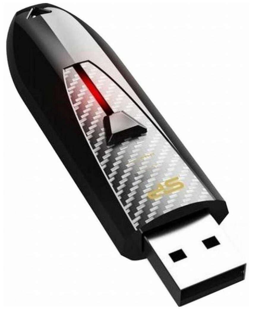 Флешка USB SILICON POWER Blaze B25 32Гб, USB3.0, черный [sp032gbuf3b25v1k] - фото №8