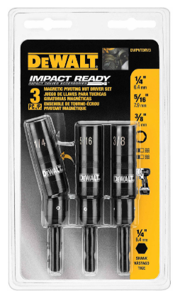 DEWALT DWPVTDRV3 Трехкомпонентные ударопрочные поворотные гайковерты, 1/4, 3/8 и 5/16 дюйма - фотография № 2