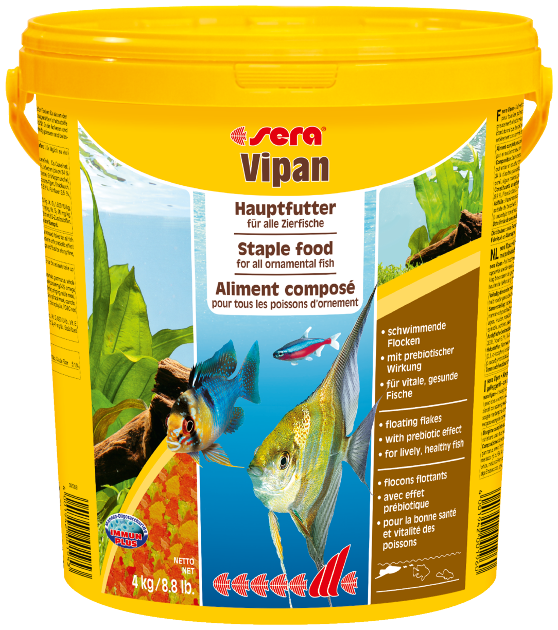 Sera Vipan Корм для рыб основной в крупных хлопьях - 4 кг - фотография № 1