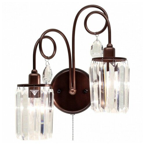 фото Бра citilux синди cl330323, e14, 120 вт, кол-во ламп: 2 шт., цвет арматуры: коричневый
