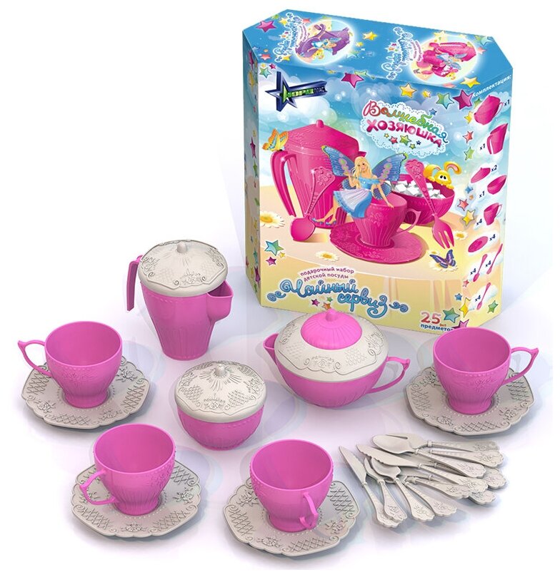 Подарочный набор детской посуды "Чайный сервиз" Волшебная хозяюша