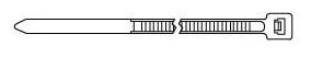 Стяжка нейлоновая неоткрывающаяся, безгалогенная (halogen free) Hyperline, 250x3.6 мм, полиамид 6.6, (100 шт)