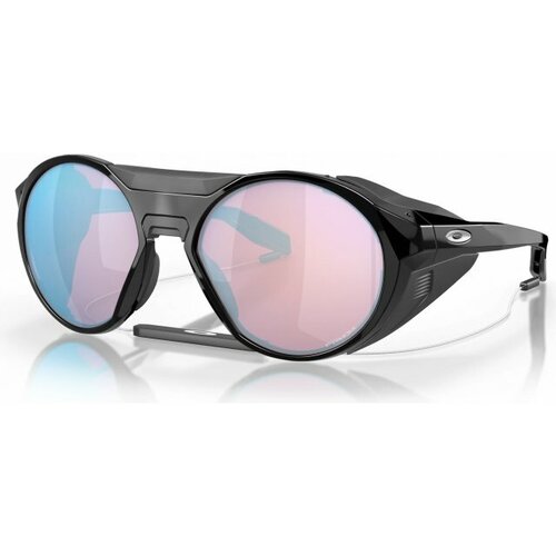 Солнцезащитные очки Oakley, круглые, оправа: пластик, с защитой от УФ, для мужчин, черный