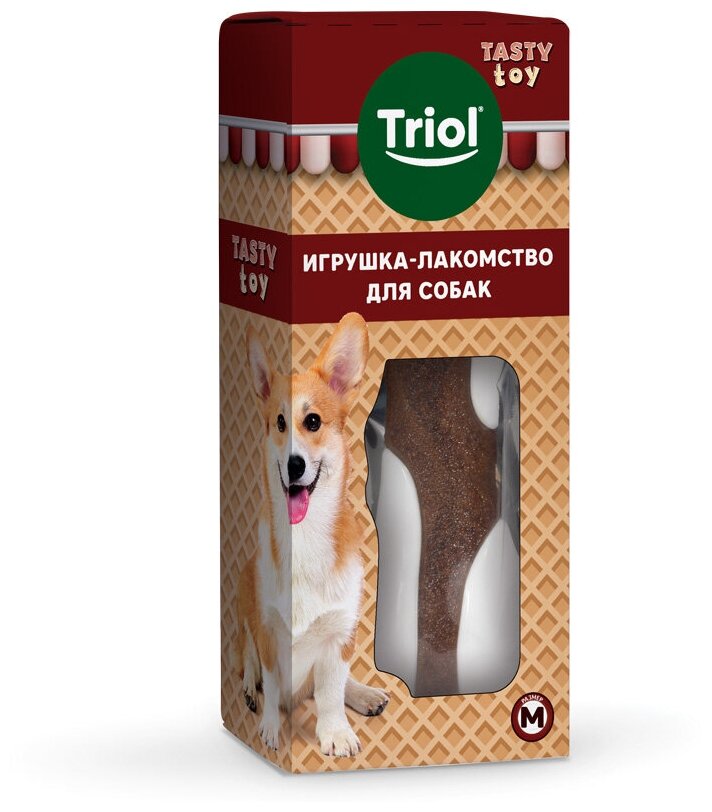 Triol TASTY TOY игрушка-лакомство для собак «Вкусная косточка», размер M, 131 мм - фотография № 4