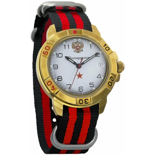 Наручные часы Восток Командирские, красный наручные часы восток командирские механические командирские 439322 черный