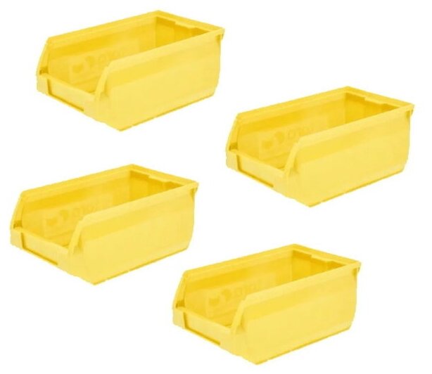 Ящики пластиковые для метизов (комплект 4шт) (107х98х47мм) желтый