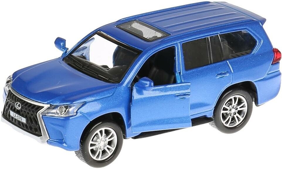 Машина Lexus LX-570 12 см синяя металл инерция (свет, звук) Технопарк LX570-BU-SL