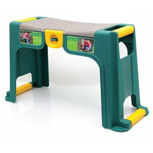 Садовая скамья HELEX H825, пластик/пенопласт, 58 х 22.5 х 38 см, зеленый/желтый