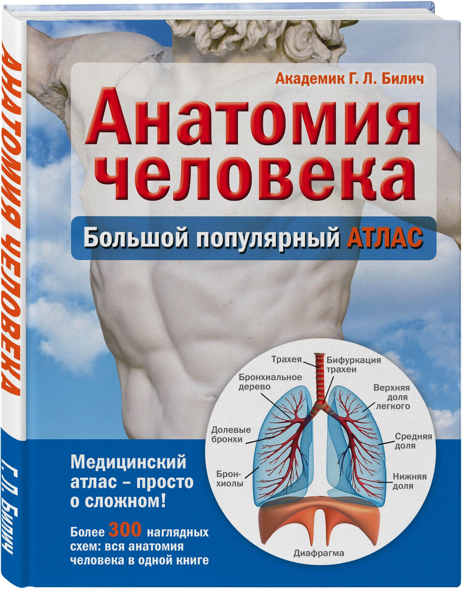 Анатомия человека Большой популярный атлас Более 300 наглядных схем вся анатомия человека в одной книге Книга Билич Габриэль 12+