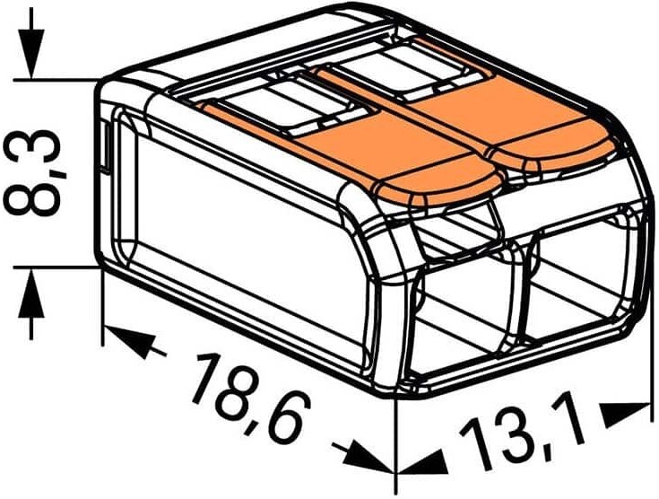 Клемма WAGO 221-412, 30 шт., коробка, оранжевый - фотография № 3