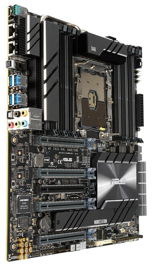 Материнская Плата Asus Pro WS C621-64L-SAGE10G Soc-3647 iC621 CEB 12xDDR4 8xSATA3 iX550 2х10GgbEth Ret