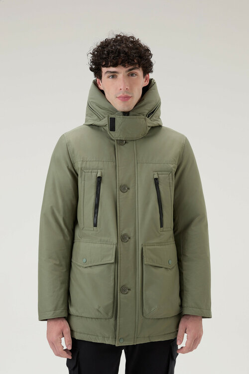 Пуховик Woolrich, размер L, зеленый