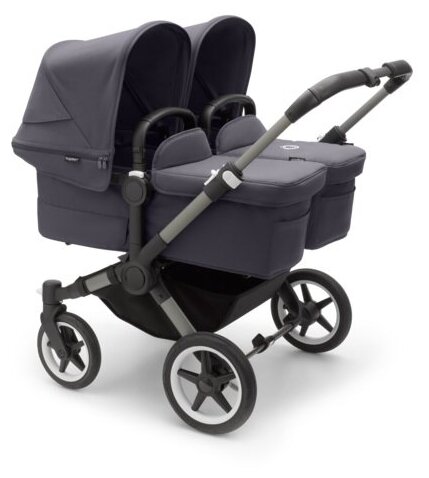 Коляска для двойни 2 в1 Bugaboo Twin Donkey 5 Graphite/Stormy blue