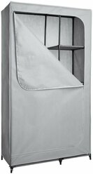 Шкаф-чехол 180х100х45 см, металл, цвет серый легко собирается, вмещает много одежды,благодаря 4 полкам, защищает ее от пыли. Идеальный вариант для съемного вида жилья, общежитий