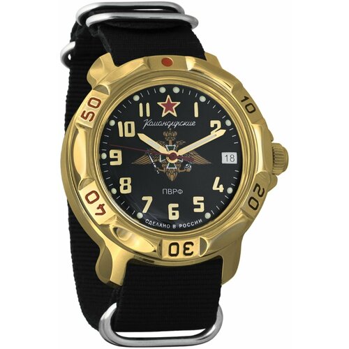 Наручные часы Восток Командирские, черный наручные часы восток командирские механические командирские 819633 black черный
