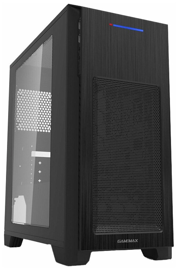 Корпус GameMax H603(-2U3) Blue LED MicroATX Без БП .