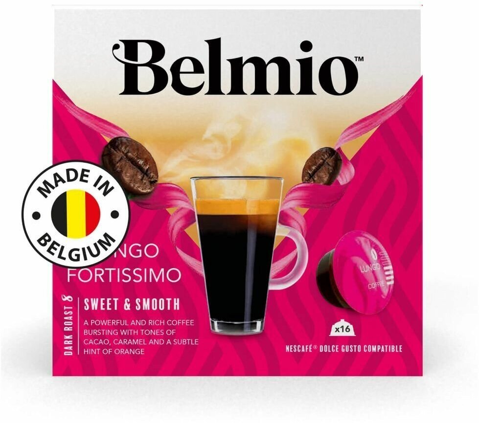 Кофе в капсулах Belmio Lungo Fortissimo для Dolce Gusto 4 упаковки 64 капсулы - фотография № 2