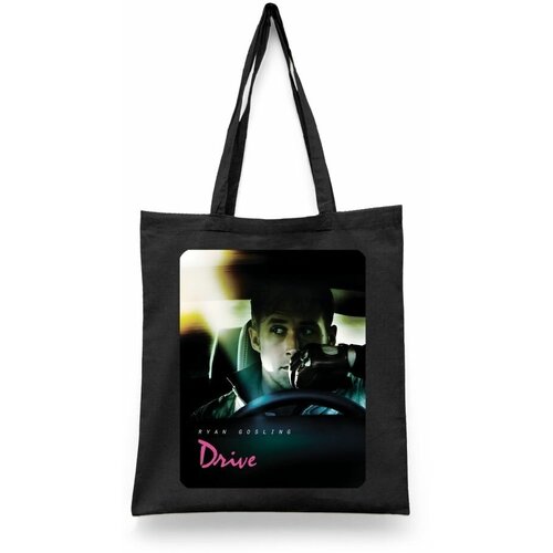 фото Сумка-шоппер унисекс каждому своё "драйв/drive/гослинг" черная