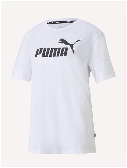 Футболка, PUMA ESS Logo Boyfriend Tee, Женская, размер XS ; White