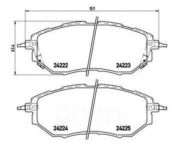 Колодки Торм.пер./Дат. Brembo арт. P78017