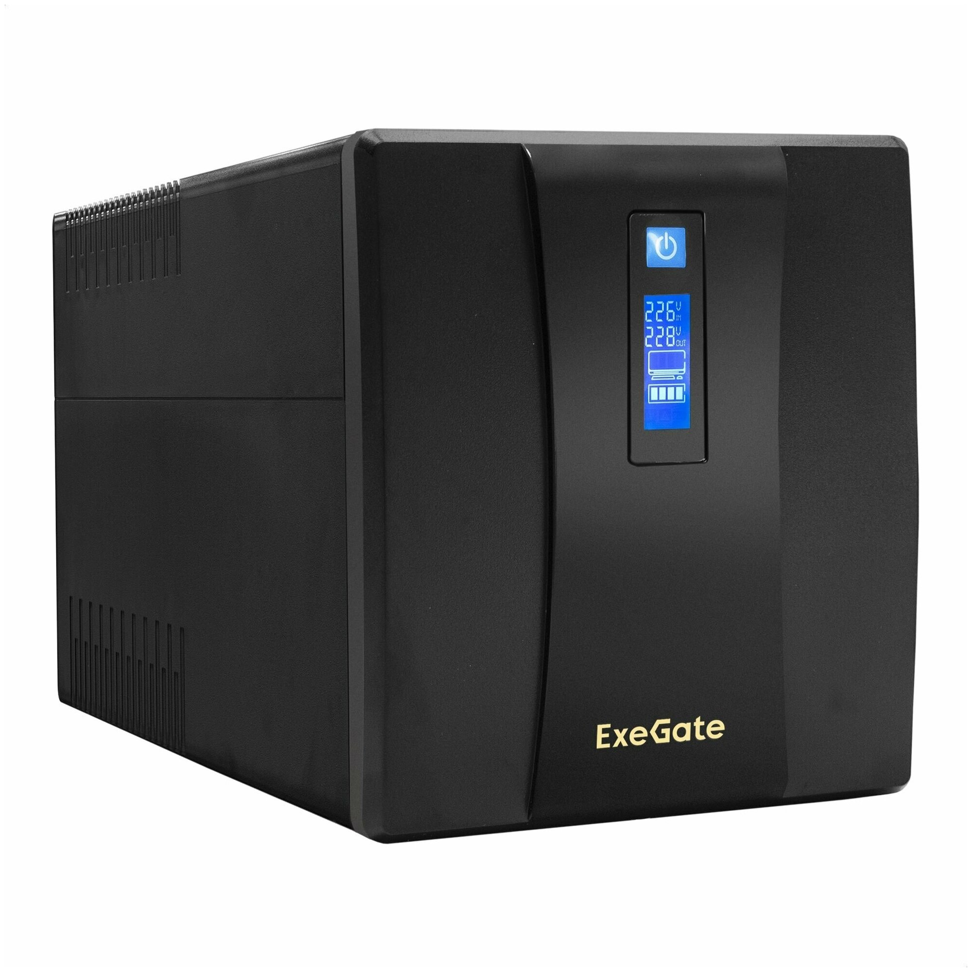 ИБП ExeGate SpecialPro Smart LLB-1600. LCD. AVR.4SH <1600VA/950W LCD AVR 4*Schuko Black>