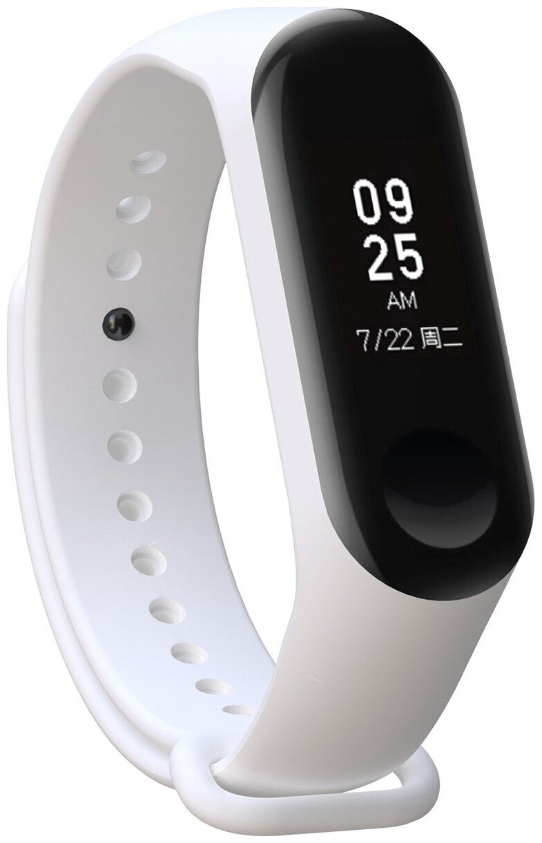 Силиконовый ремешок BoraSCO для Xiaomi Mi Band 3/4 белый