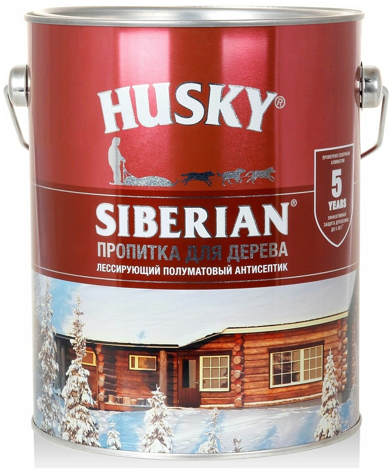 Антисептик Husky Siberian полуматовый, осенний клен 2,7 л - фотография № 3