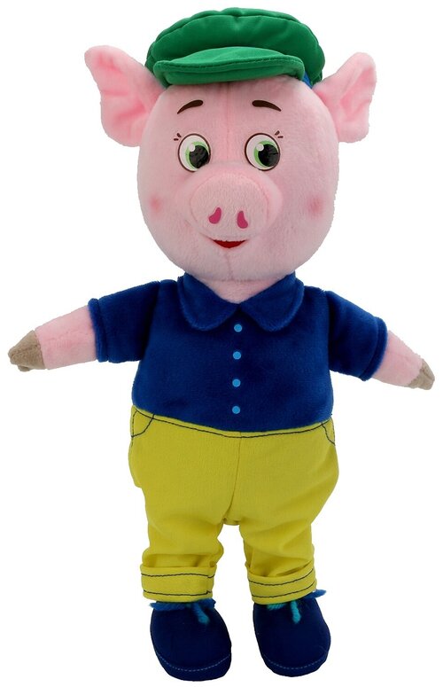 Мягкая игрушка Мульти-Пульти Поросёнок в костюме и кепке, муз. чип, 26 см, розовый