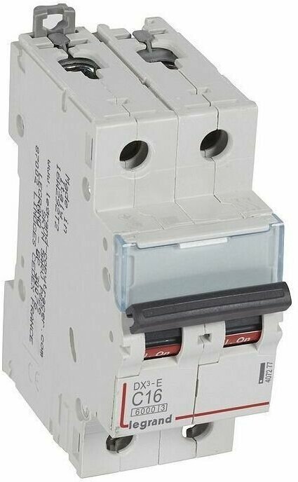Legrand Автоматический выключатель, серия DX3-E, С16A, 2-полюсный 407277 1 шт. - фотография № 10