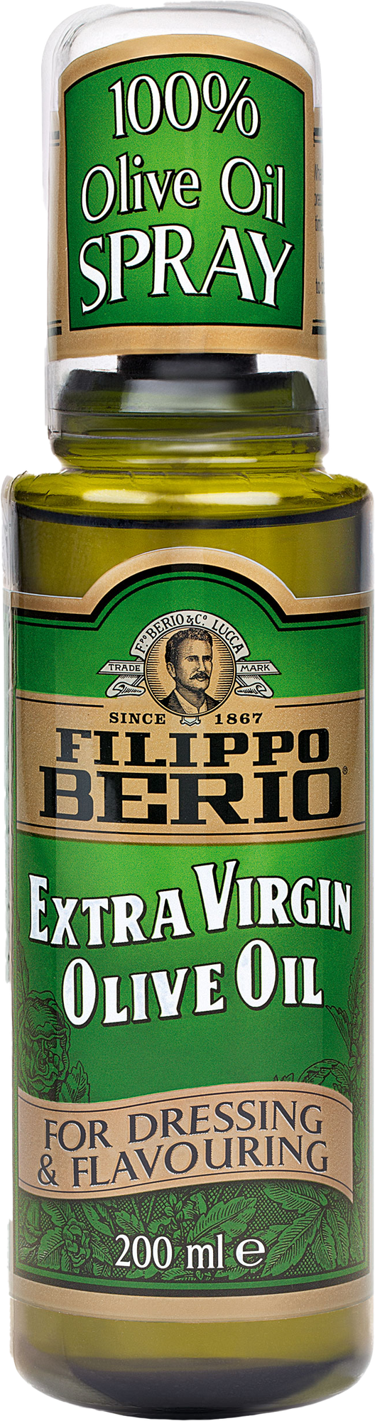 Оливковое масло FILIPPO BERIO, спрей, нерафинированное высшего качества (Extra Virgin), пл/б, 200 мл
