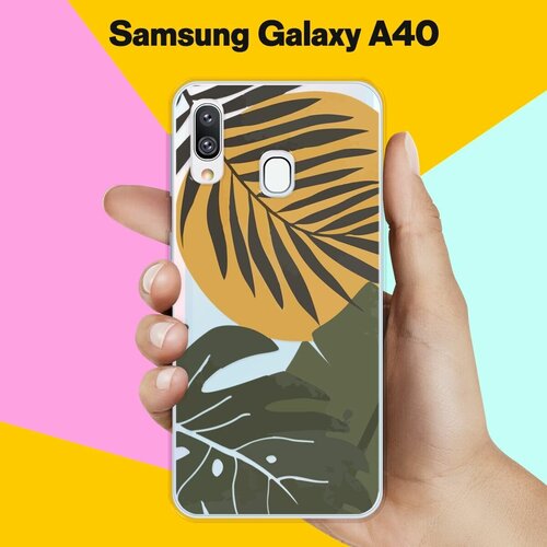 Силиконовый чехол на Samsung Galaxy A40 Цветы / для Самсунг Галакси А40