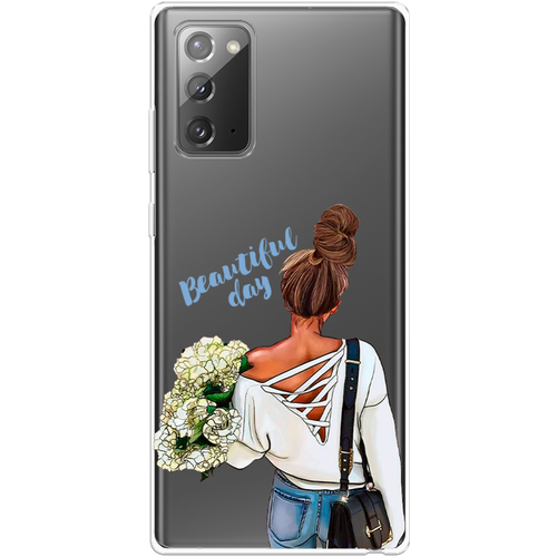 Силиконовый чехол на Samsung Galaxy Note 20 / Самсунг Галакси Ноут 20 Beautiful day vector, прозрачный