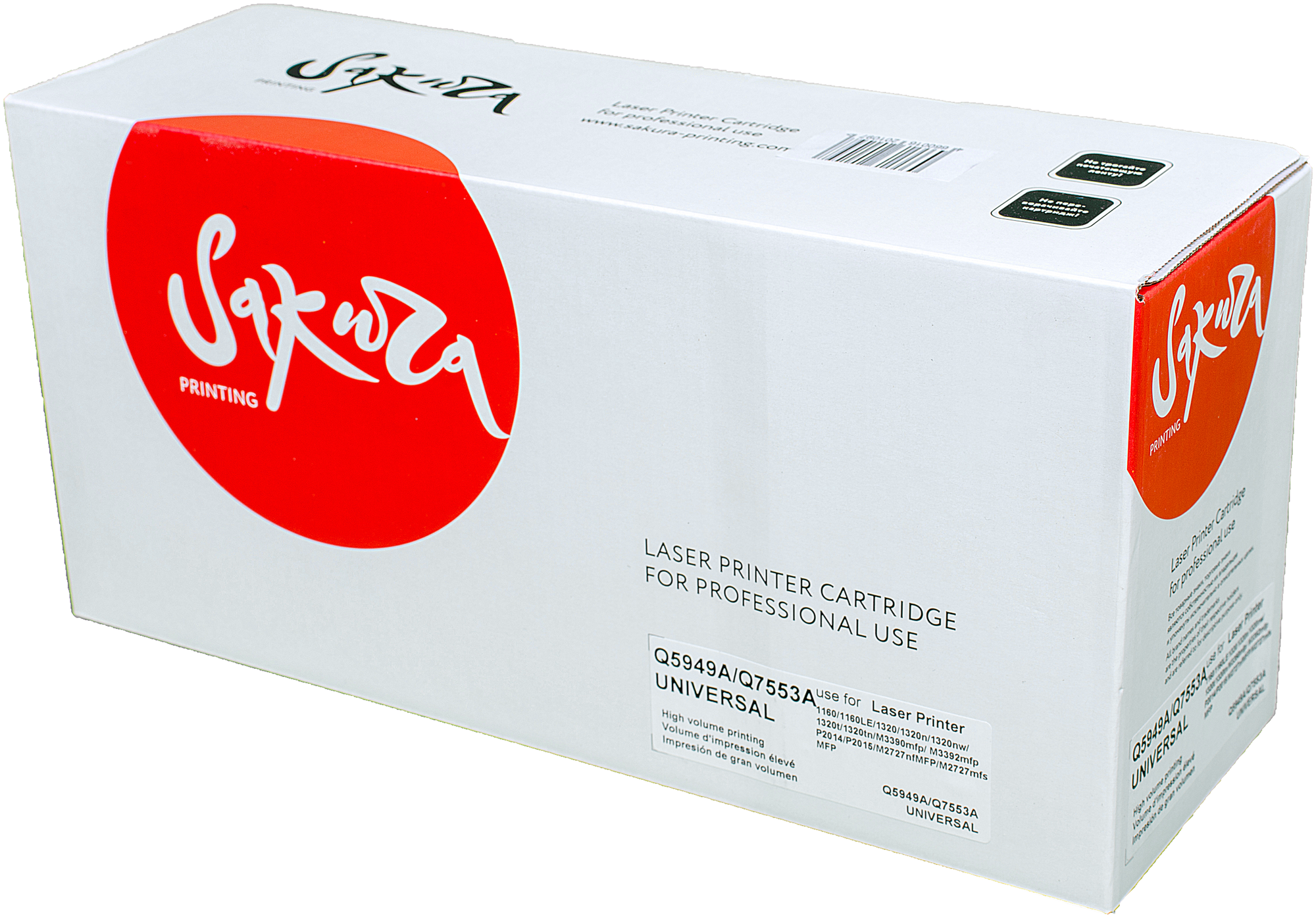 Картридж лазерный Sakura Q5949A/Q7553A для HP LaserJet 1160/1320,P2010/2014/2015, черный
