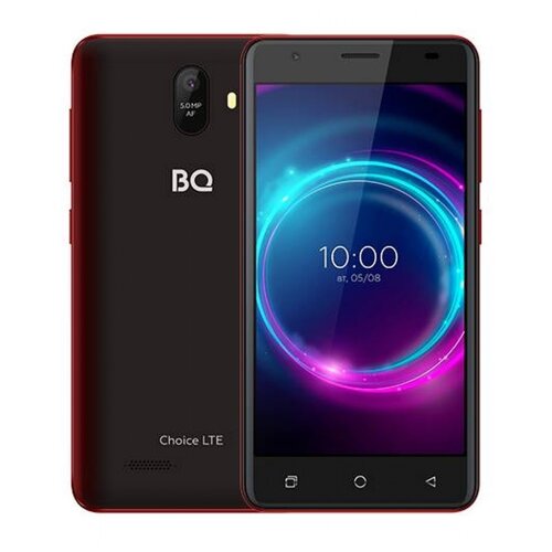 Смартфон BQ 5046L Choice LTE 2/16 ГБ, 2 SIM, винно-красный чехол mypads pettorale для bq 5046l choice lte