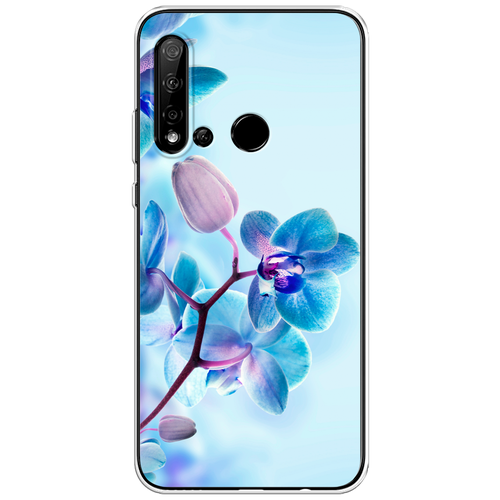 Силиконовый чехол на Huawei Nova 5i / Хуавей Нова 5i Голубая орхидея силиконовый чехол на huawei nova 5i хуавей нова 5i утка с ножом прозрачный